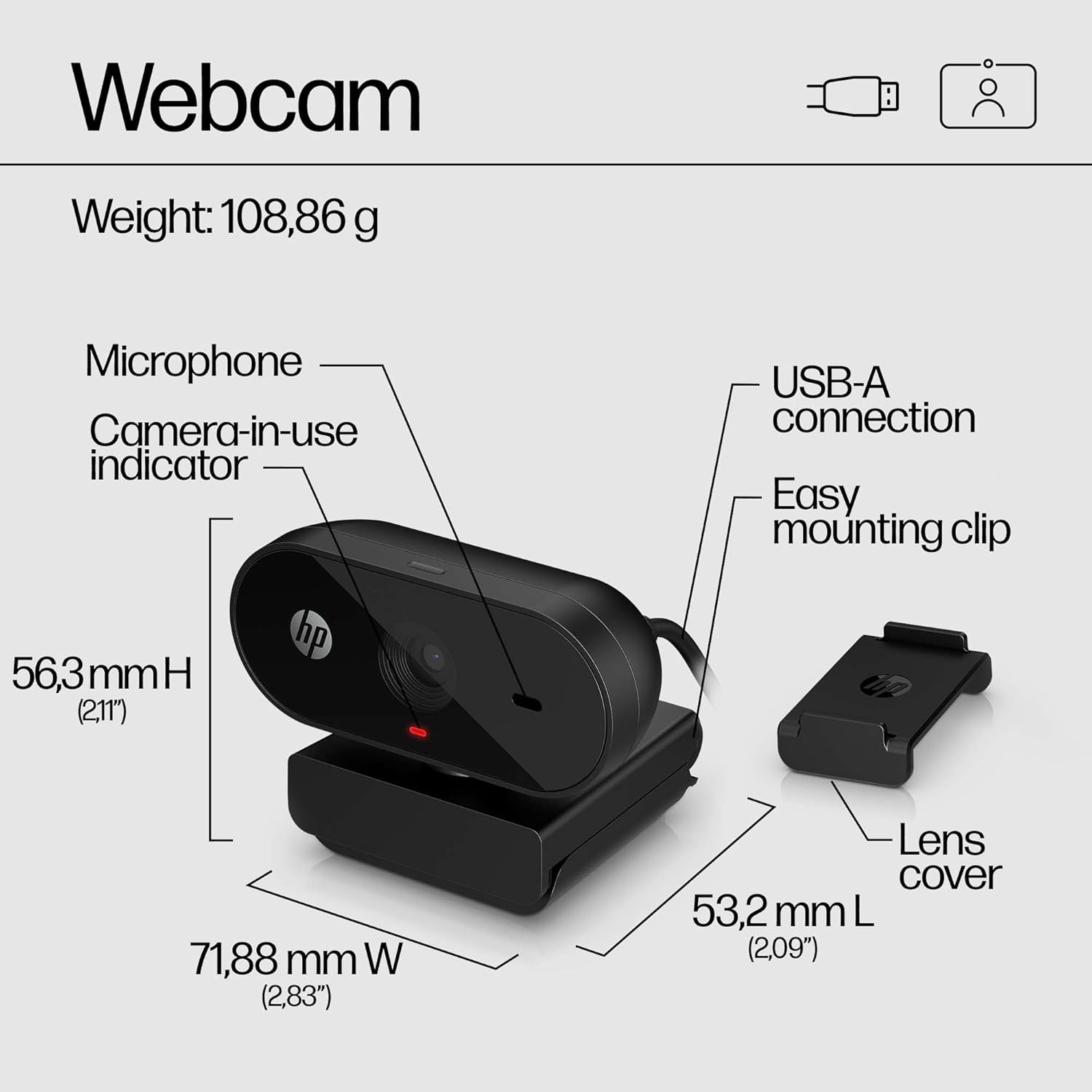 Buy HP,HP PC Webcam 320 – 1080p FHD Webcam with Built-in Microphone, Auto Light Correction & 360° Swivel Clip – Black - Gadcet UK | UK | London | Scotland | Wales| Near Me | Cheap | Pay In 3 | Webcams