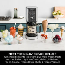 Ninja CREAMi Deluxe Ice Cream Maker - 10 Functions, 3 Tubs, 2-in-1 Flavour Option, Silver (NC501UK)