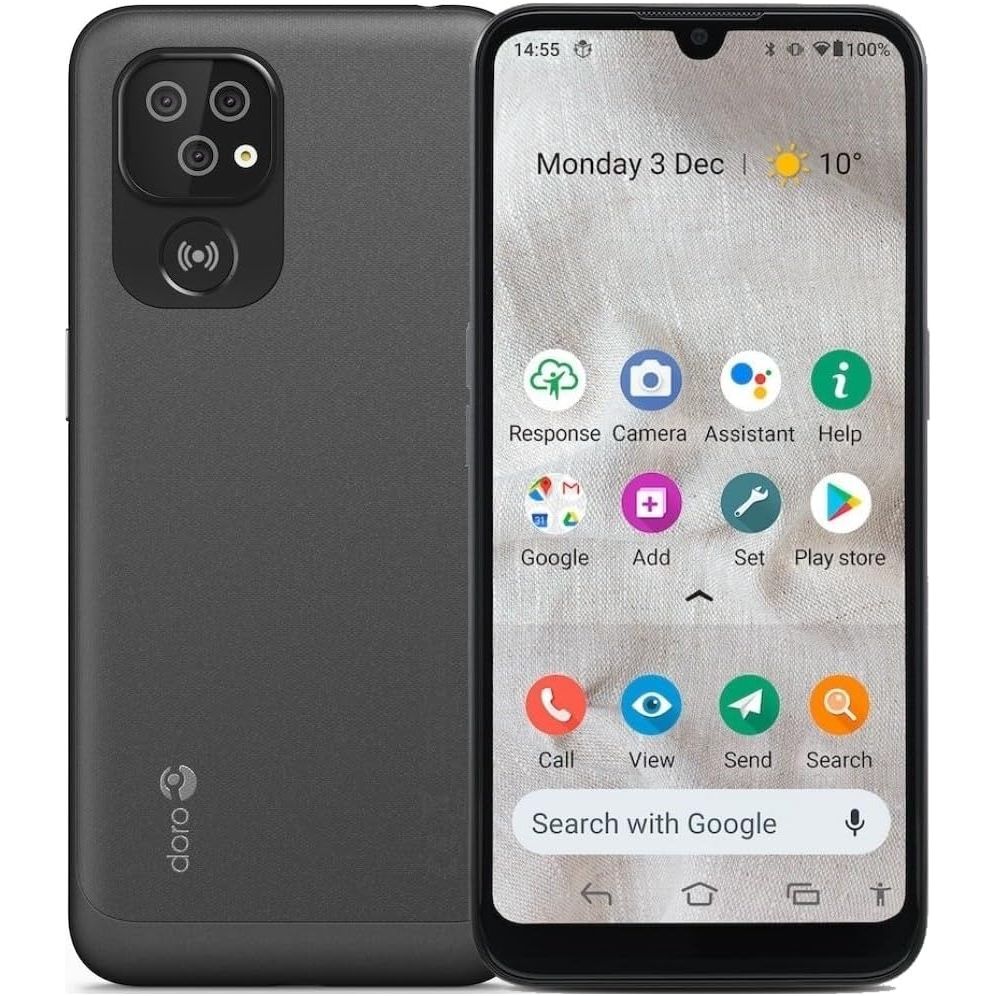 Buy Doro,Doro 8100 32GB 4G SIM Free Smartphone - Graphite - Gadcet UK | UK | London | Scotland | Wales| Near Me | Cheap | Pay In 3 | Unlocked Mobile Phone