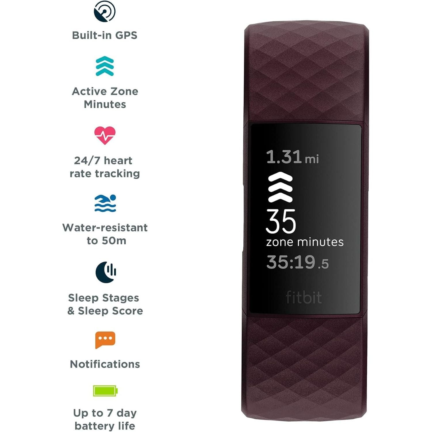 Buy Fitbit,Fitbit Charge 4 Fitness Tracker - Rosewood - Gadcet UK | UK | London | Scotland | Wales| Ireland | Near Me | Cheap | Pay In 3 | Watch