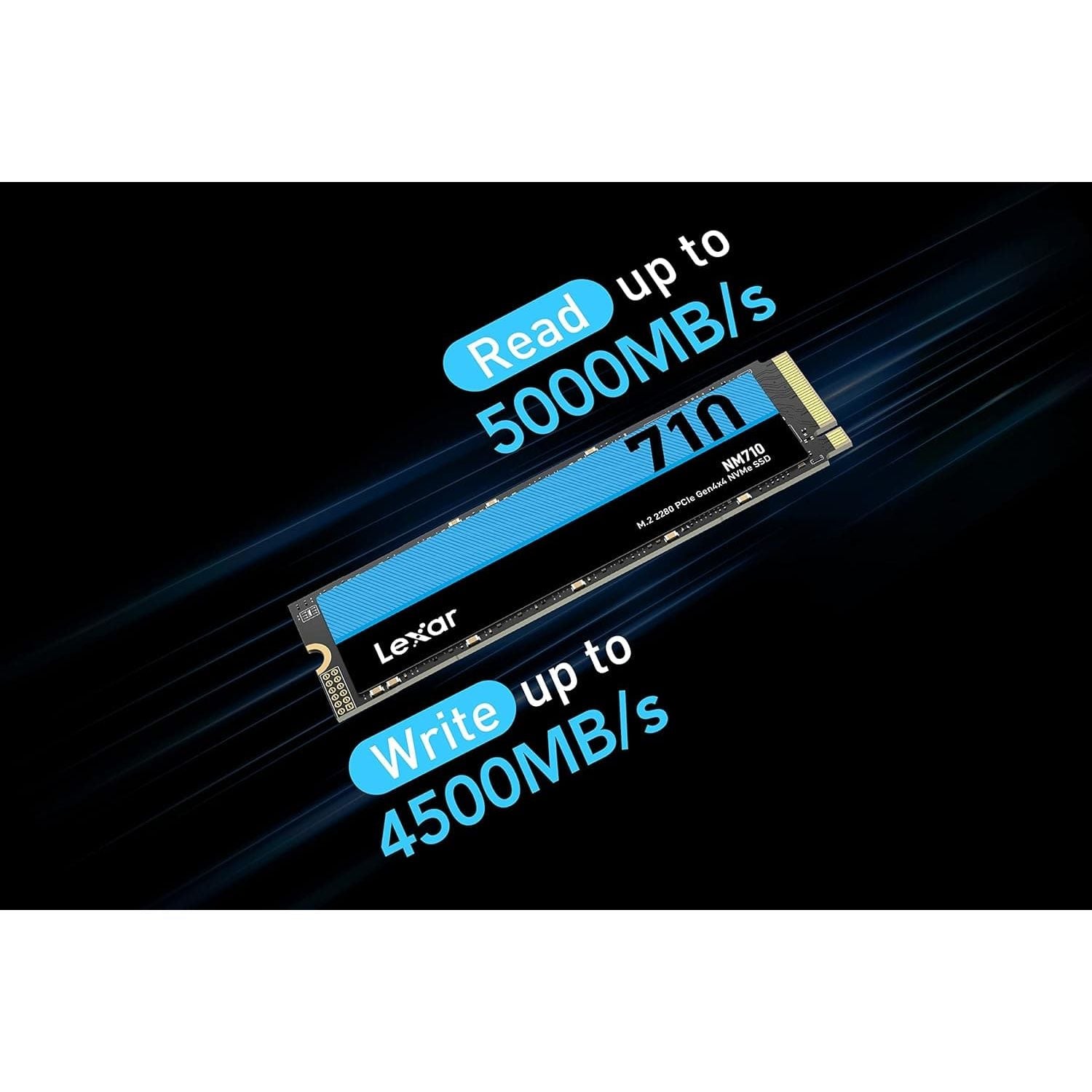 Buy Lexar,Lexar NM710 1TB SSD, M.2 2280 PCIe Gen4x4 NVMe Internal SSD, Up to 5000MB/s Read, 4500MB/s Write, Internal Solid State Drive - Gadcet UK | UK | London | Scotland | Wales| Ireland | Near Me | Cheap | Pay In 3 | Computer Components