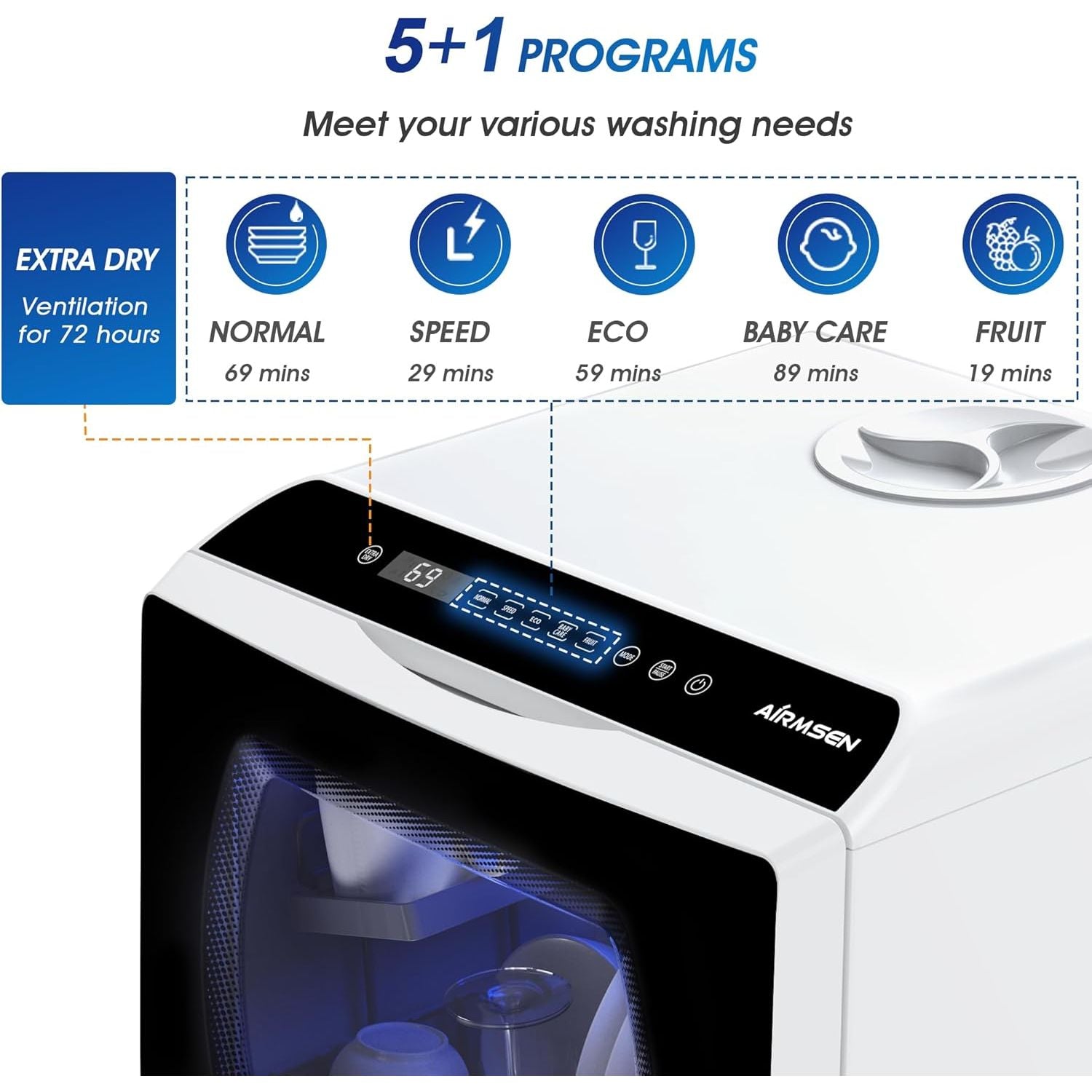 Buy AIRMSEN,AIRMSEN Mini Table Top Dishwasher - Gadcet UK | UK | London | Scotland | Wales| Near Me | Cheap | Pay In 3 | Dishwashers