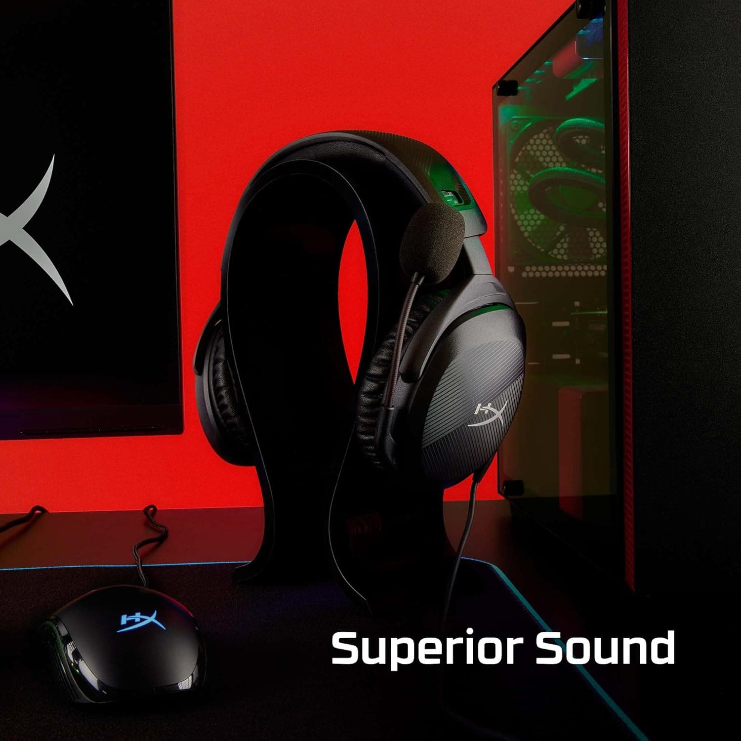 Buy HyperX,HYPERX 519T1AA Cloud Stinger 2 Lightweight Over-Ear Headset with Mic, Swivel-to-Mute, 50mm Drivers, PC Compatible - Black - Gadcet UK | UK | London | Scotland | Wales| Near Me | Cheap | Pay In 3 | Headphones & Headsets