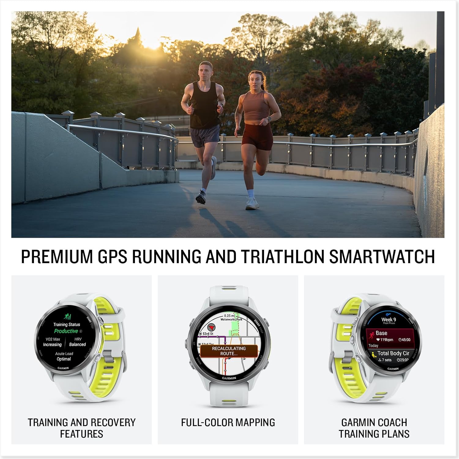 Buy Garmin,Garmin Forerunner 970 – Premium GPS Running & Triathlon Smartwatch with AMOLED Display, Built-in LED Flashlight, Titanium Case, Whitestone/Translucent Amp Yellow Band - Gadcet UK | UK | London | Scotland | Wales| Near Me | Cheap | Pay In 3 | Smart Watches