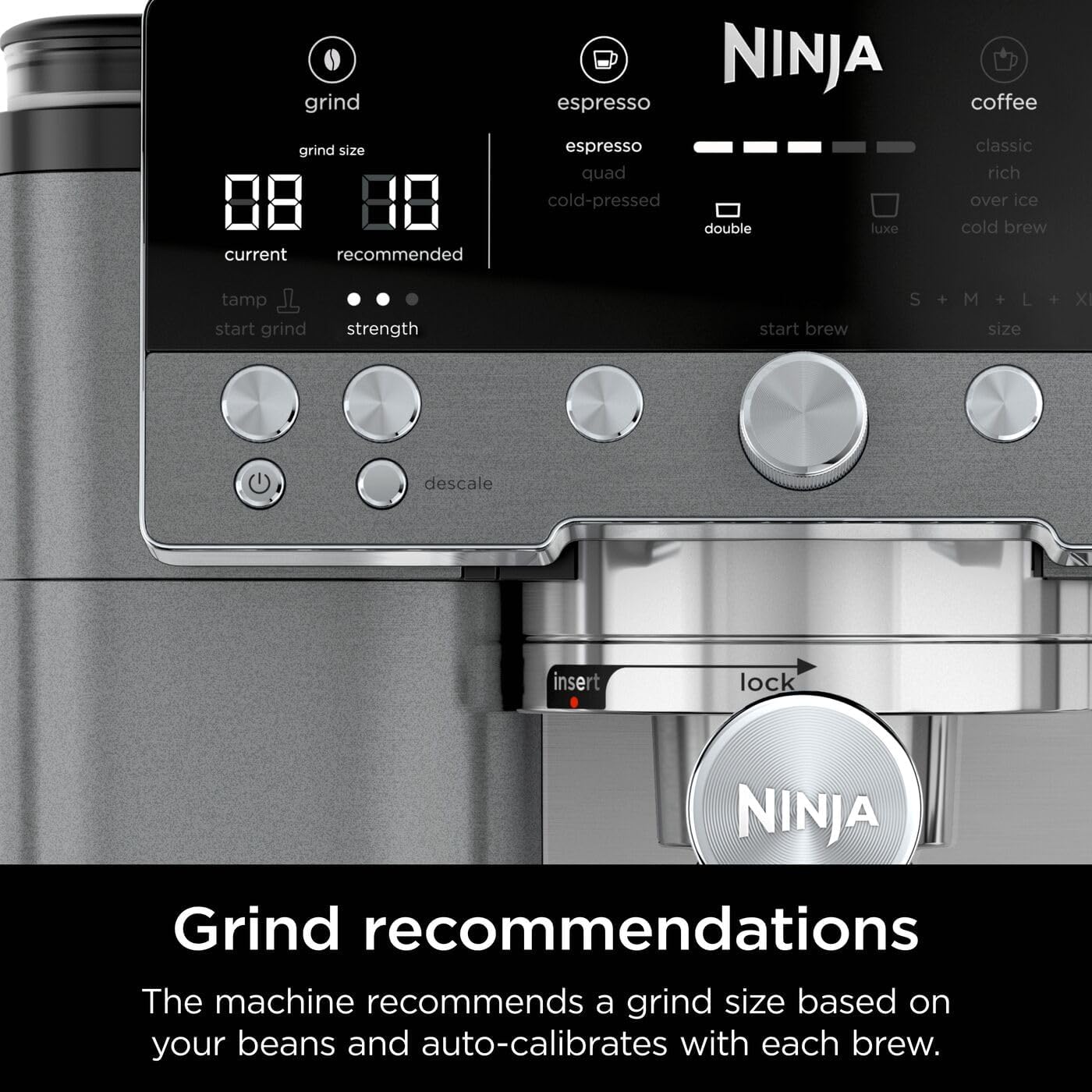 Buy NINJA,Ninja Luxe Premier 3-in-1 Coffee Machine – Latte, Cappuccino, Cold Brew & Espresso Maker with Built-in Grinder & Milk Frother (Gun Metal, ES601UKGM) - Gadcet UK | UK | London | Scotland | Wales| Near Me | Cheap | Pay In 3 | Espresso Machines