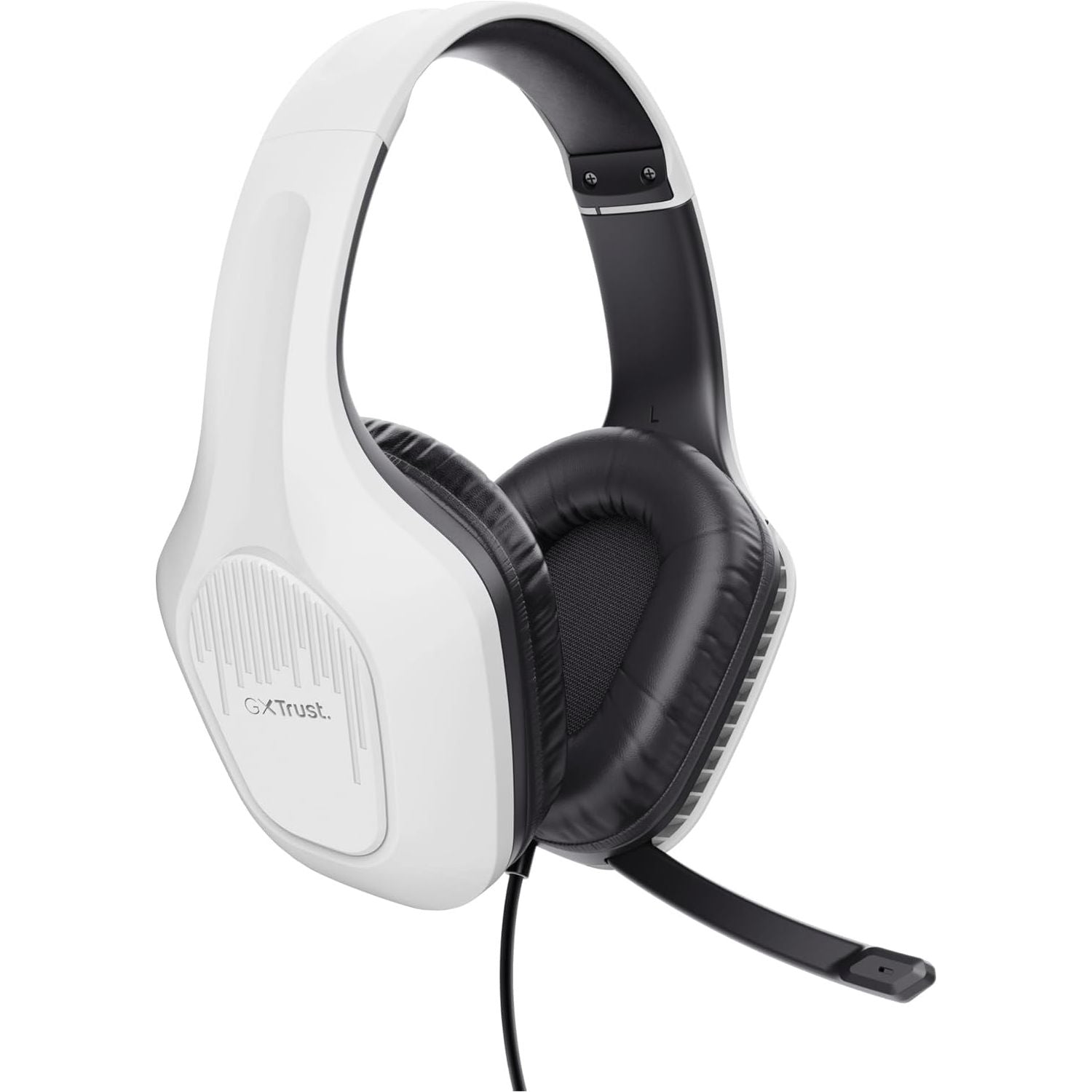 Buy Trust Gaming,Trust Gaming GXT 418W Rayne Lightweight Gaming Headset - 3.5mm Jack, 50mm Drivers, Foldaway Microphone, Over-Ear, 2m Cable, PC, Xbox, PS4, PS5, Switch, Mobile - White - Gadcet UK | UK | London | Scotland | Wales| Near Me | Cheap | Pay In 3 | Headphones & Earphones