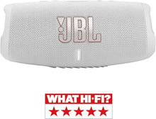 JBL Charge 5 Portable Bluetooth Speaker – Deep Bass, 20H Playtime, IP67 Waterproof, Powerbank, White