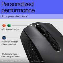 HP 690 Qi-Charging Wireless Mouse – Bluetooth, 4000 DPI, 6 Programmable Buttons, 4D Tilt Wheel, AES Security, Compatible with PC, Mac & Chrome – Black