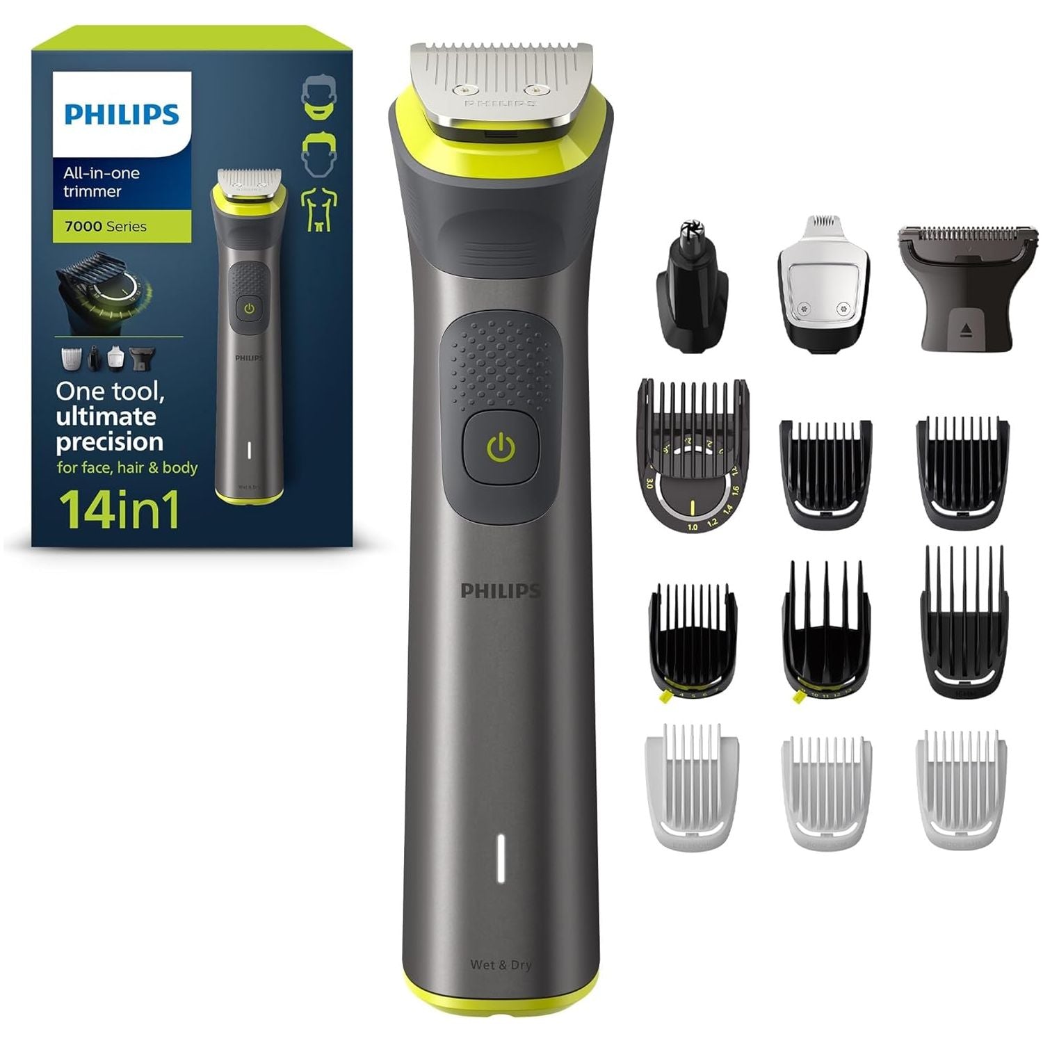 Buy Philips,Philips Series 7000 All-in-One Trimmer, 14-in-1 Multigroom for Face, Hair & Body, 21 Length Settings (0.5-16mm) - MG7930/15 - Gadcet UK | UK | London | Scotland | Wales| Near Me | Cheap | Pay In 3 | Hair Clipper & Trimmer Accessories