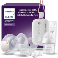 Philips Avent Hands-Free Double Electric Breast Pump – Model SCF547/11, Hospital-Strength, Mimics Natural Drinking Rhythm, 2 Collection Cups, 4 Breast Shields