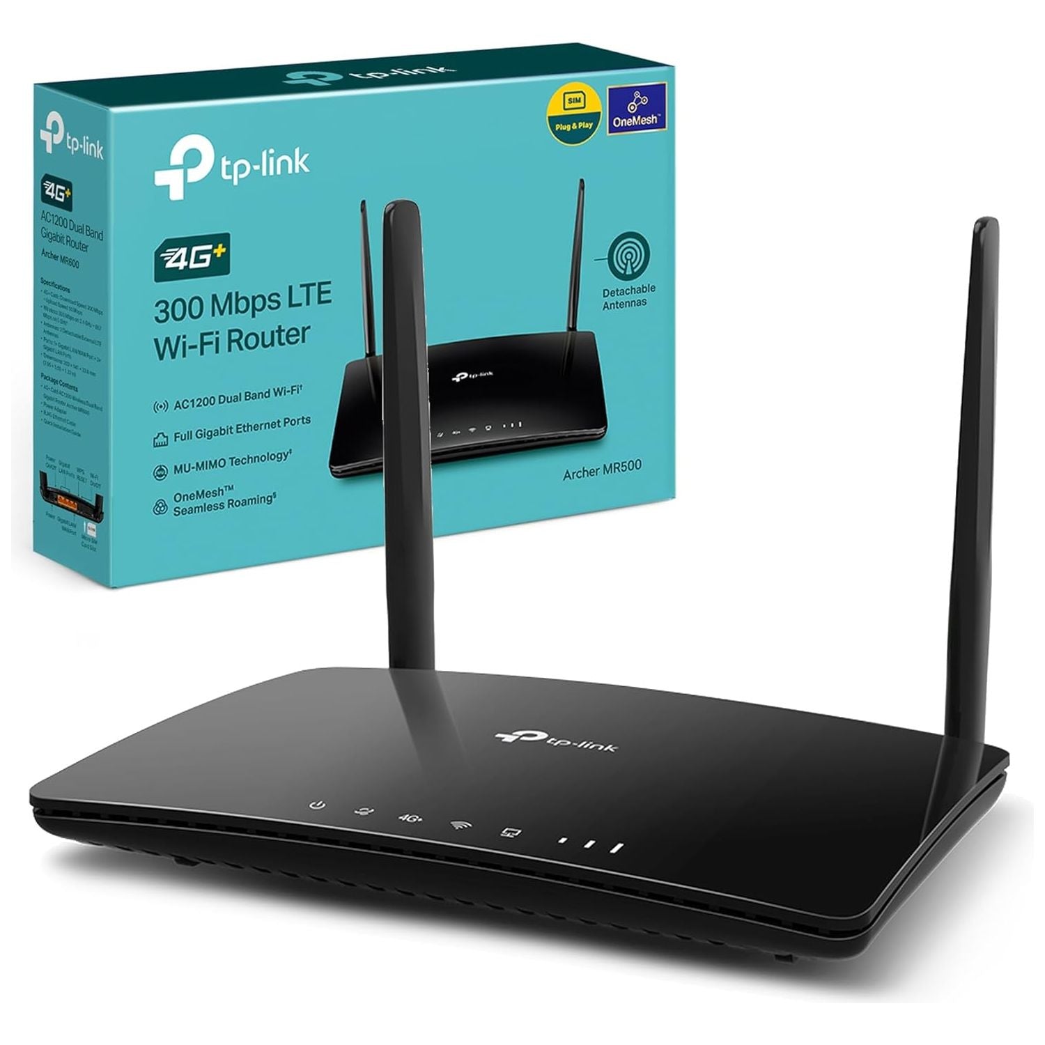 Buy TP-Link,TP-Link Archer MR500 AC1200 4G+ Cat6 WiFi 4G Router, Gigabit Port, 4G Router with Sim Slot, Mobil WiFi Router, Sim Card Router, Superfast 4G+ LTE Speed, External Antenna, MU-MIMO, Plug & Play - Gadcet UK | UK | London | Scotland | Wales| Near Me | Cheap | Pay In 3 | Network Cards & Adapters