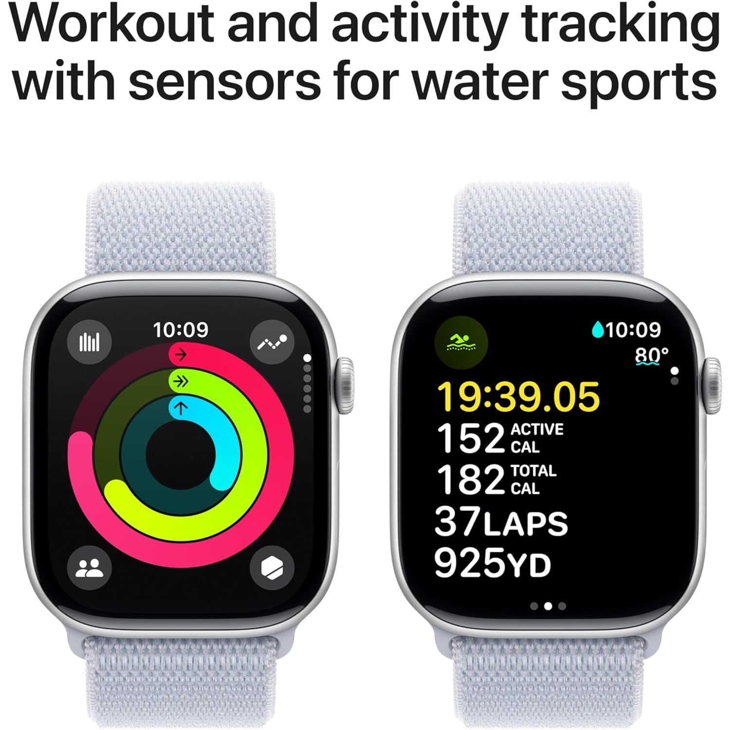 Buy Apple,Apple Watch Series 10 GPS 46mm Silver Aluminium Case with Blue Cloud Sport Loop - One Size - Gadcet UK | UK | London | Scotland | Wales| Near Me | Cheap | Pay In 3 | Smart Watches