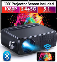 Buy ClokoWe,ClokoWe Mini Projector 1080P Full HD, 5G WiFi Bluetooth 12000L Portable Projector 4K Supported with 100“ Screen, Home & Outdoor 300" LED Movie Video Projector for TV Stick, Android, iOS - Gadcet.com | UK | London | Scotland | Wales| Ireland | Near Me | Cheap | Pay In 3 | Projectors