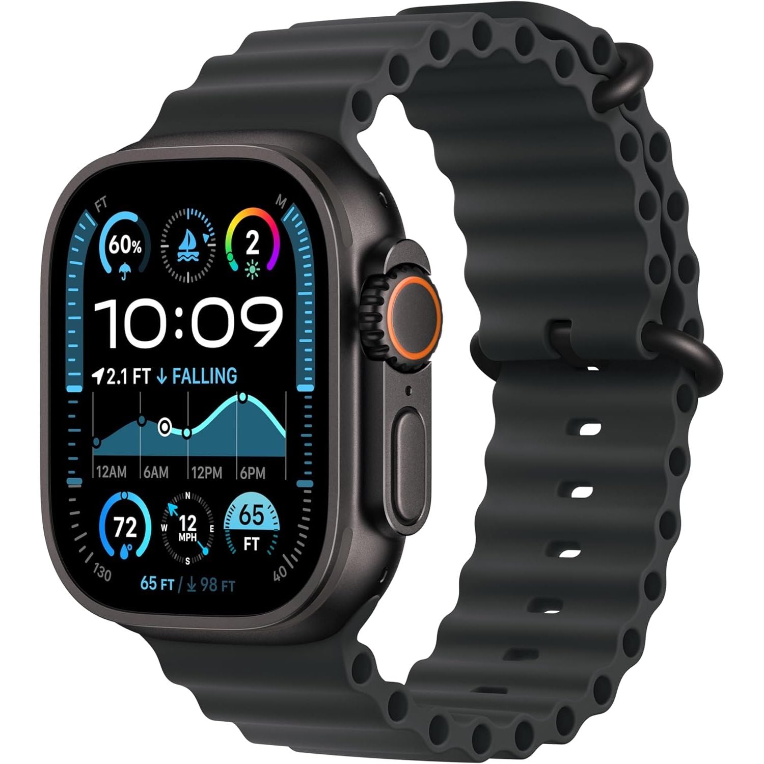 Buy Apple,Apple Watch Ultra 2 (49mm) GPS + Cellular – Titanium Case with Black Ocean Band, Rugged Sports Smartwatch - Gadcet UK | UK | London | Scotland | Wales| Near Me | Cheap | Pay In 3 | Smart Watches