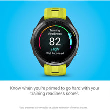 Garmin Forerunner 965 – Carbon Grey Titanium Bezel, Black Case, Amp Yellow/Black Silicone Band
