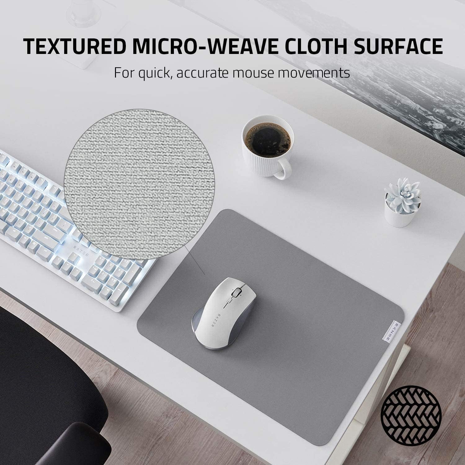 Buy Power A,Razer Pro Glide Soft Mouse Mat - High-Density Rubber Foam, Textured Cloth Surface, Anti-Slip Base, 360 x 275 x 3mm - Grey - Gadcet UK | UK | London | Scotland | Wales| Near Me | Cheap | Pay In 3 | Mouse Pads