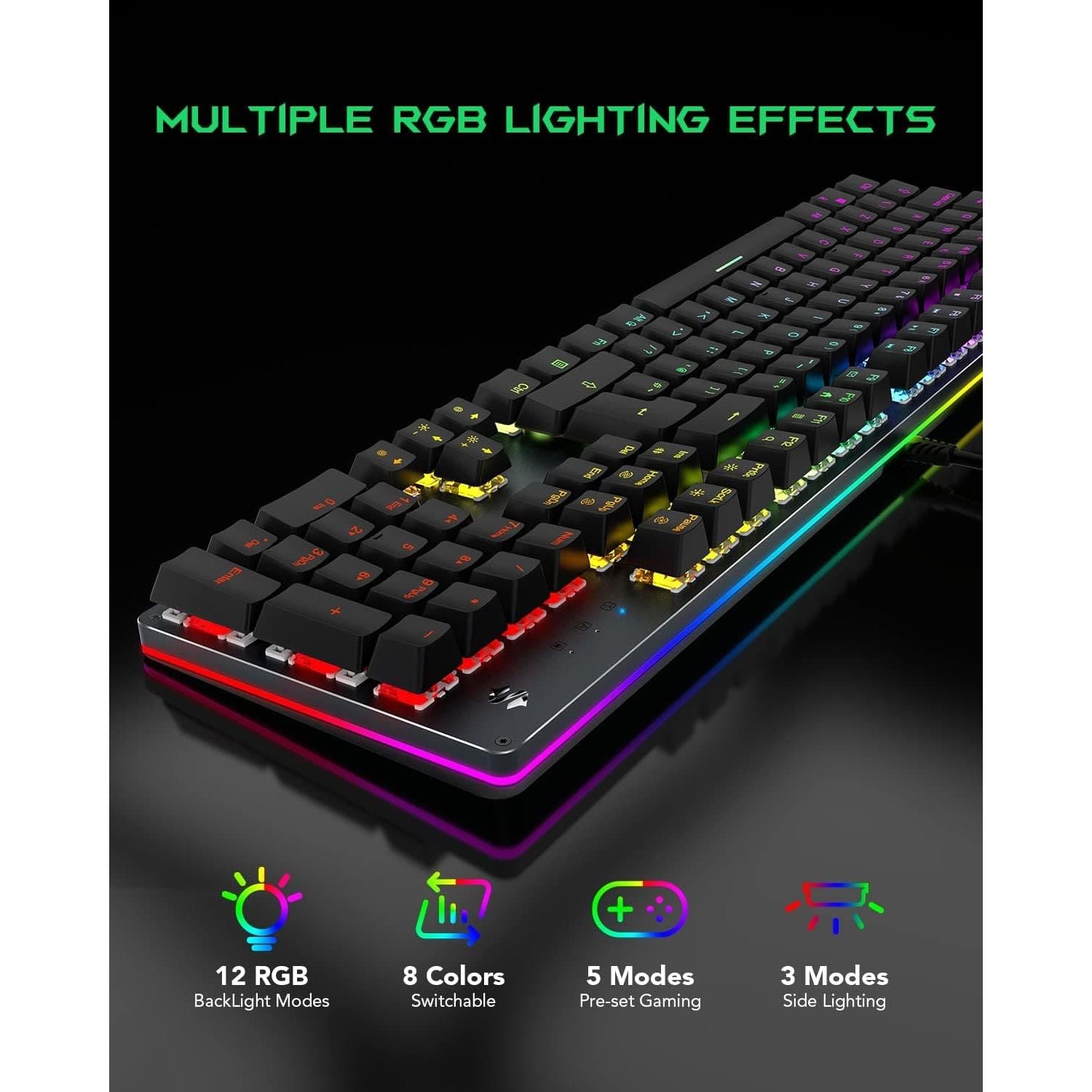 Buy Black Shark,Black Shark Sixgill K2 RGB Mechanical Gaming Keyboard, 105 Keys UK Layout, Blue Switches, Full Anti-Ghosting, Aluminum Base, for PC Gamers - Gadcet UK | UK | London | Scotland | Wales| Near Me | Cheap | Pay In 3 | Keyboards
