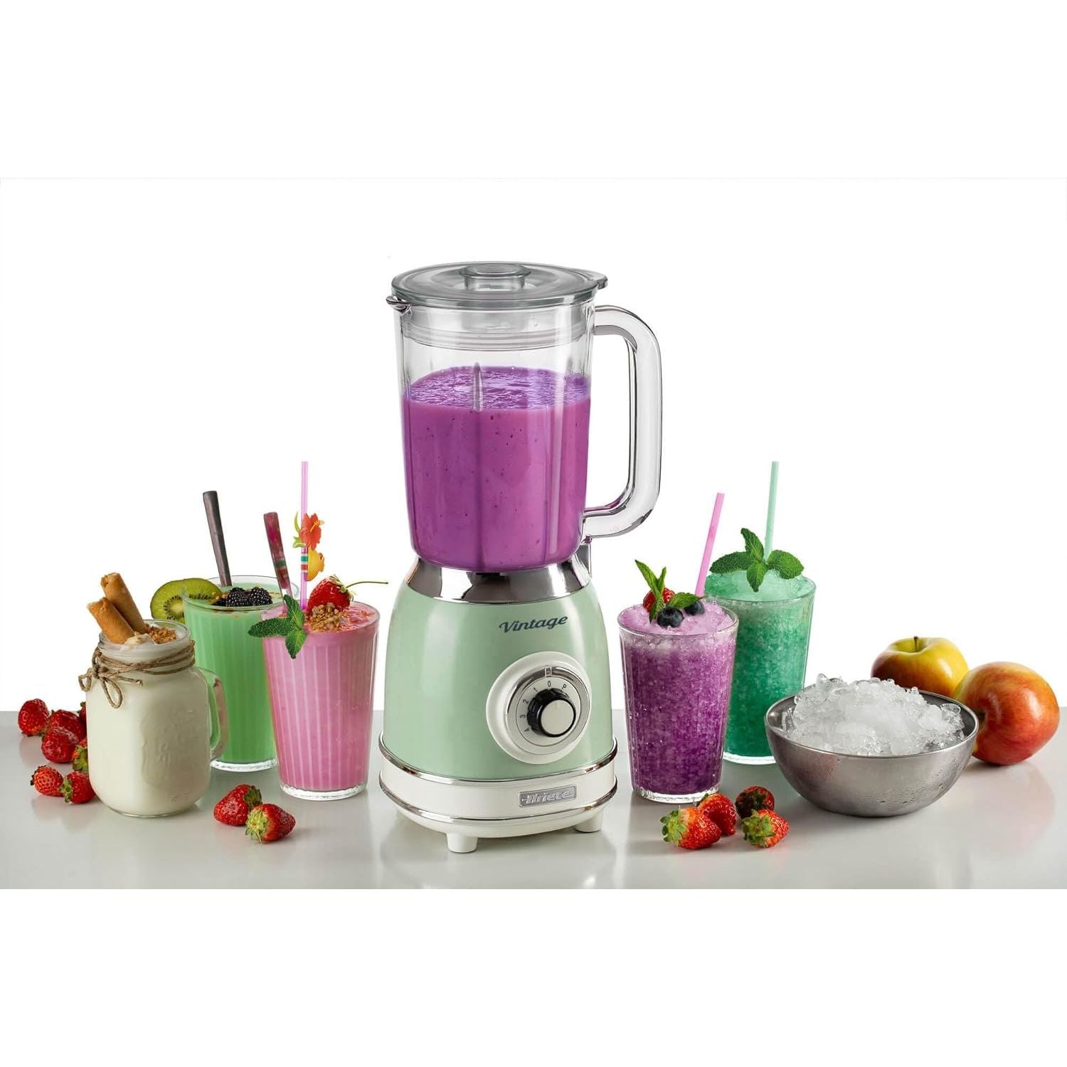 Buy Ariete,Ariete Vintage 58304 Glass Jug Blender – 1000W, 1.5L Capacity, Green - Gadcet UK | UK | London | Scotland | Wales| Near Me | Cheap | Pay In 3 | Food Mixers & Blenders