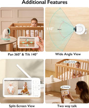 Momcozy BM03 Video Baby Monitor – 5.5" LCD Screen, White