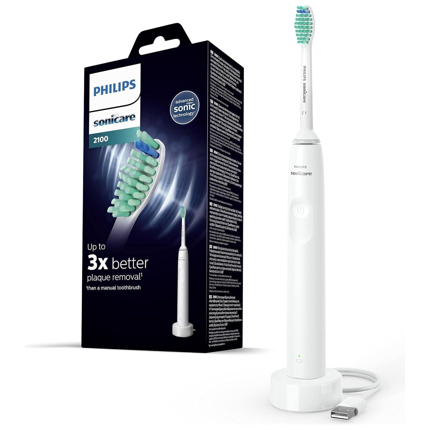 Buy Philips,Philips Sonicare 2100 Electric Toothbrush White - HX3651/13 - Gadcet UK | UK | London | Scotland | Wales| Near Me | Cheap | Pay In 3 | Toothbrushes