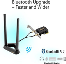 Buy ASUS,Asus (PCE-AXE59BT) AXE5400 Wi-Fi 6E Tri-Band PCI Express Adapter, Bluetooth 5.2, OFDMA & MU-MIMO, External Base - Gadcet UK | UK | London | Scotland | Wales| Ireland | Near Me | Cheap | Pay In 3 | Computer Components