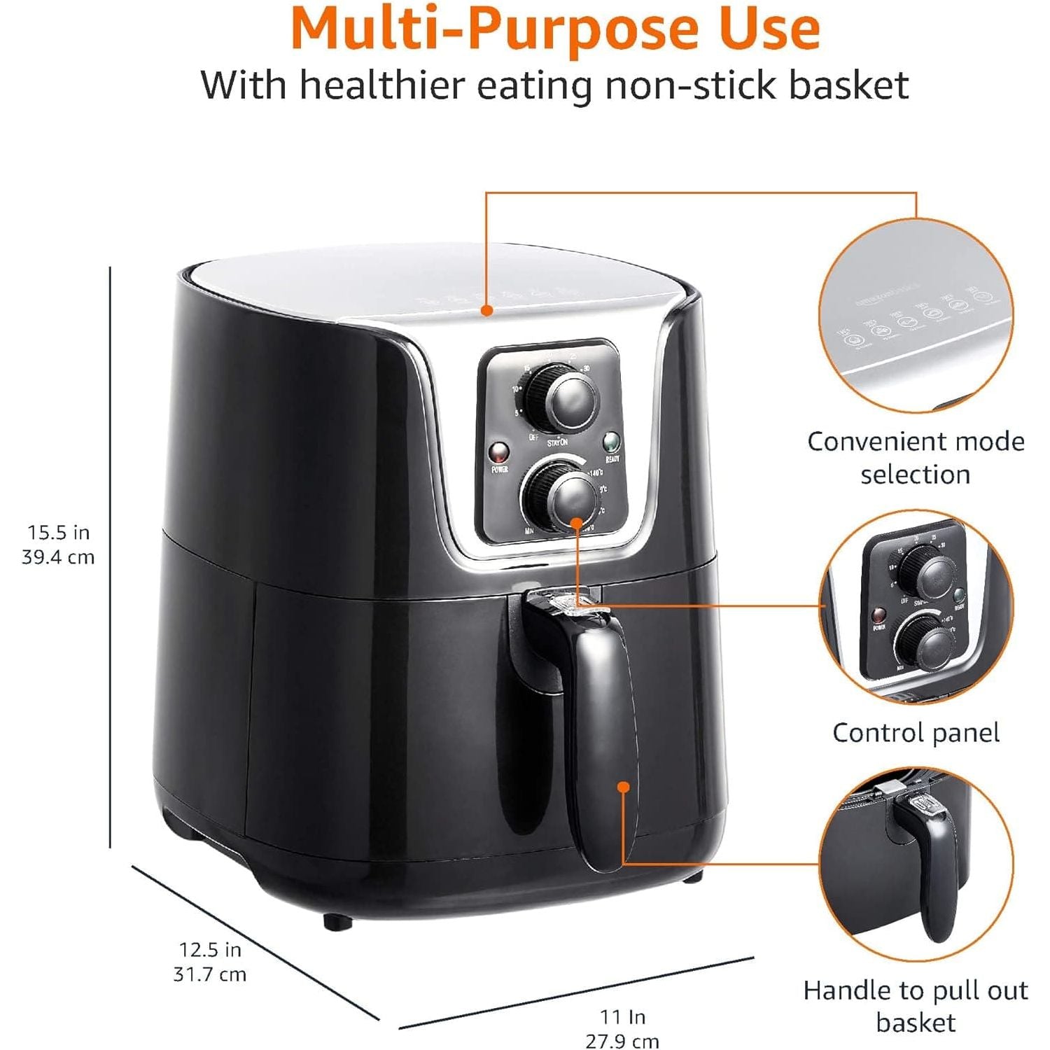 Buy Amazon,Amazon Basics 4 Litre Compact Multi Functional Air Fryer, Black - Gadcet UK | UK | London | Scotland | Wales| Near Me | Cheap | Pay In 3 | Kitchen & Home Appliances