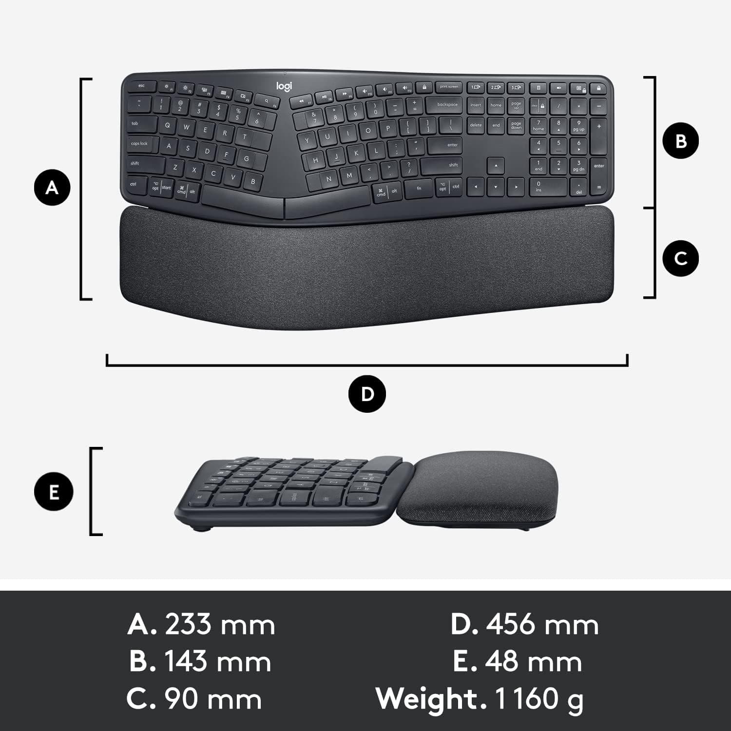 Buy Logitech,Logitech ERGO K860 Wireless Ergonomic Keyboard - QWERTY UK English Layout - Grey - Gadcet UK | UK | London | Scotland | Wales| Ireland | Near Me | Cheap | Pay In 3 | Keyboard & Mouse