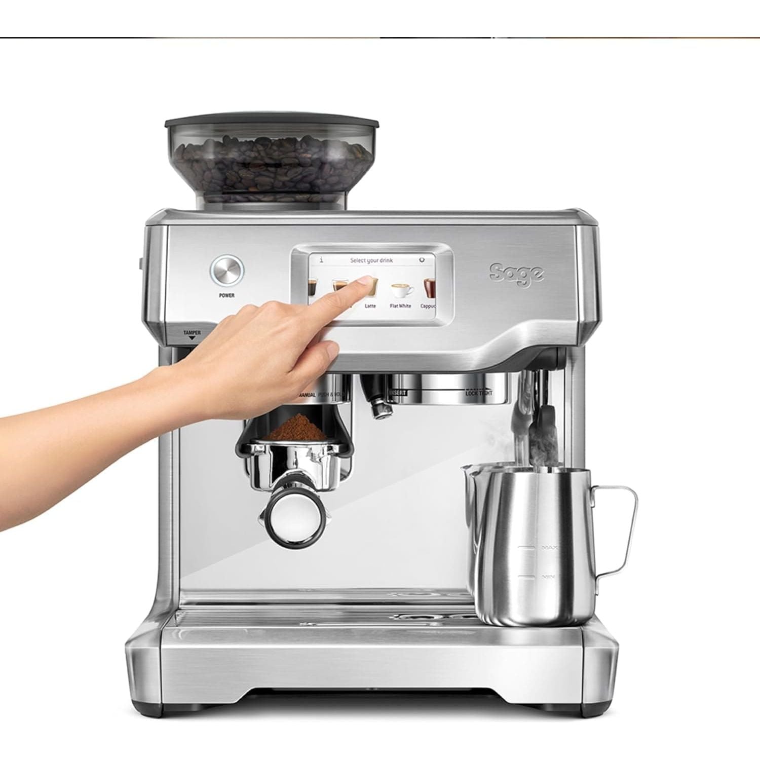 Buy Sage,Sage - The Oracle Touch - Bean to Cup Coffee Machine with Grinder and Milk Frother, Brushed Stainless Steel - Gadcet UK | UK | London | Scotland | Wales| Near Me | Cheap | Pay In 3 | Coffee Makers & Espresso Machines