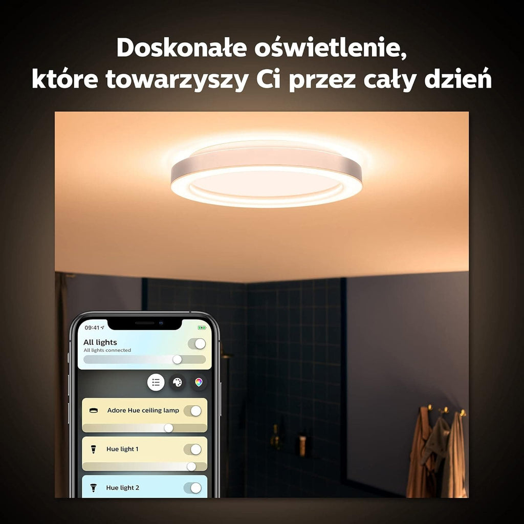 Philips Hue Adore White Ambiance Smart Bathroom Ceiling Light with
