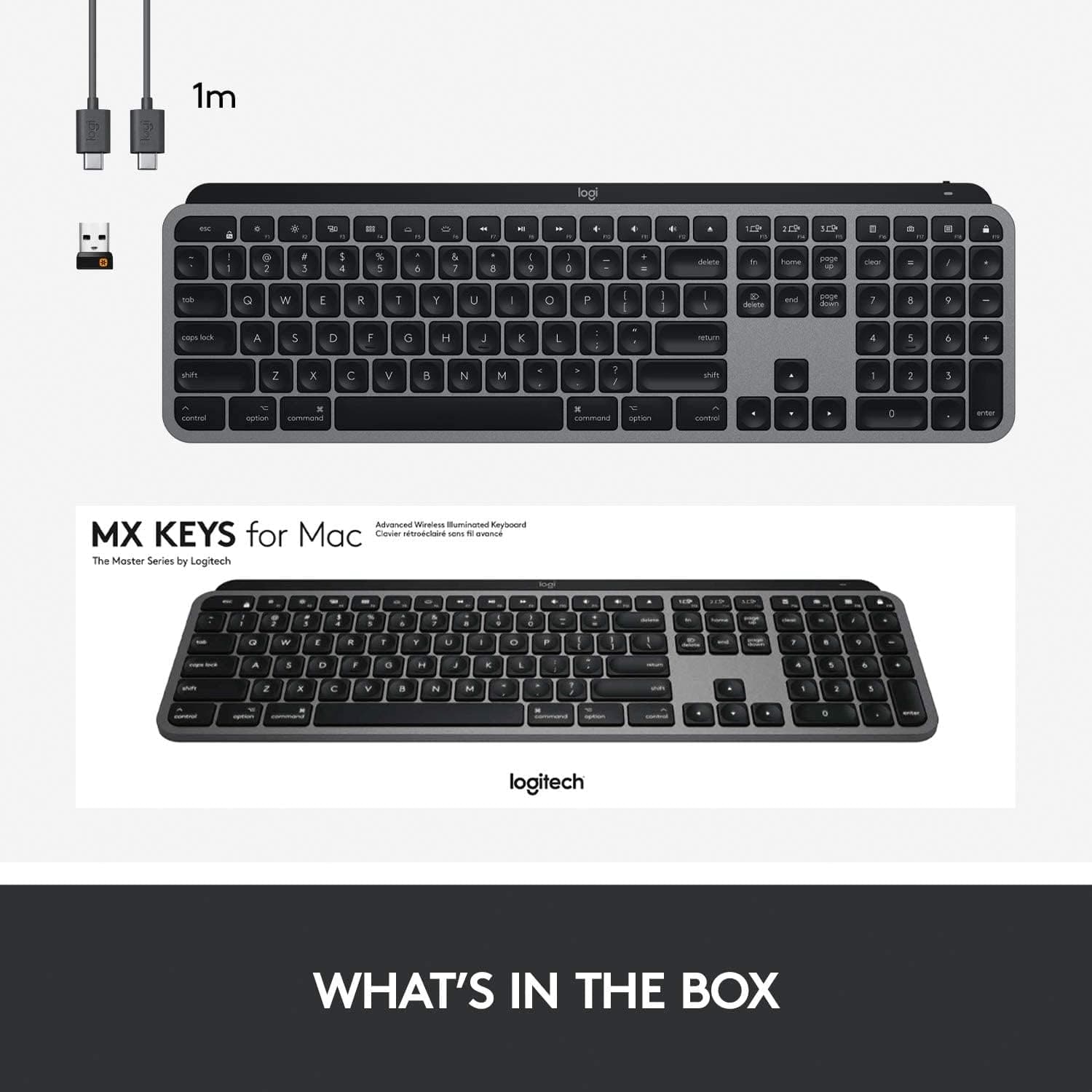Buy Logitech,Logitech MX Keys Advanced Wireless Illuminated Keyboard for Mac, Tactile Responsive Typing, Backlit LED Keys, Bluetooth, USB-C, 10 Day Battery, Apple macOS, Metal Build, QWERTY UK English Layout, Grey - Gadcet UK | UK | London | Scotland | Wales| Near Me | Cheap | Pay In 3 | Keyboard & Mouse