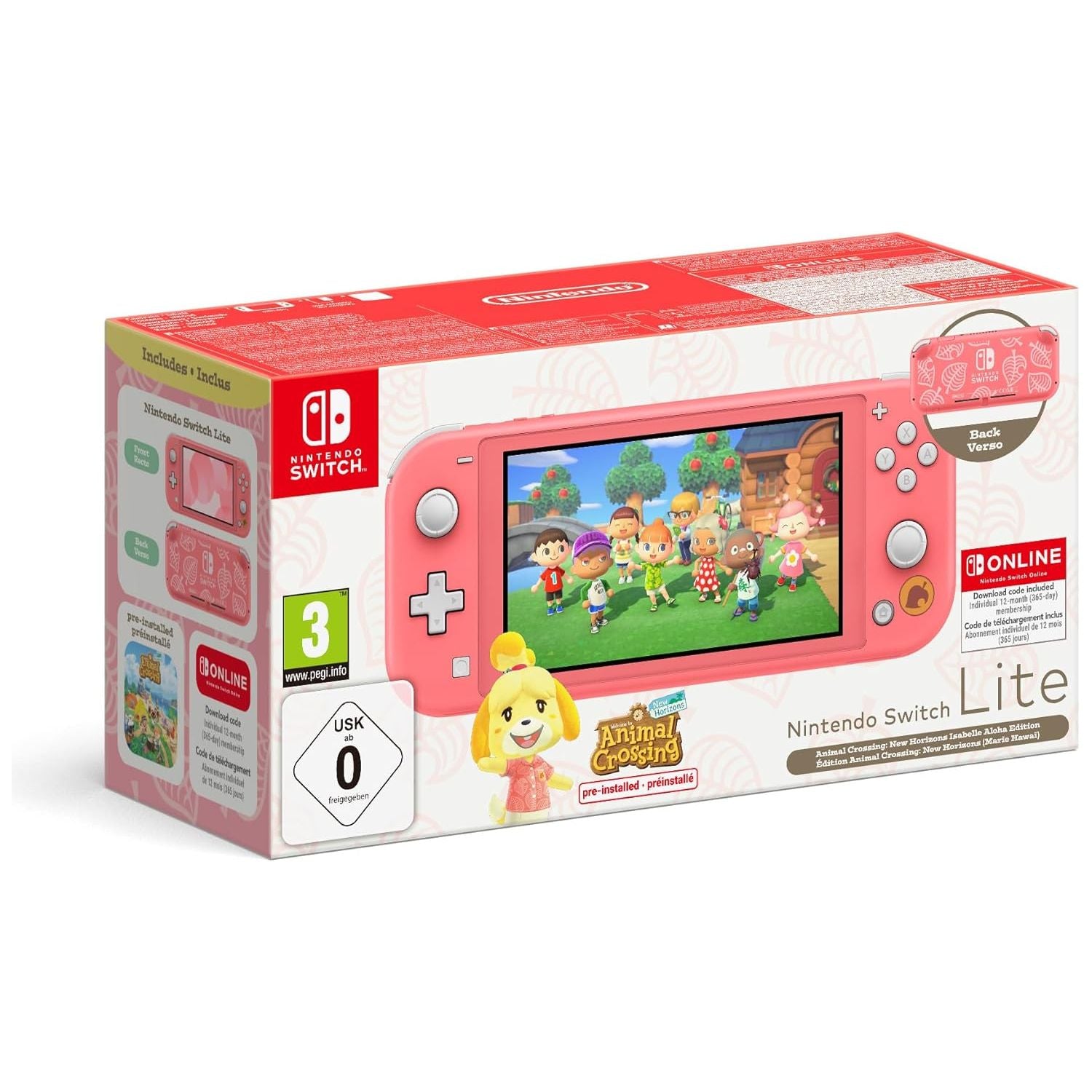 Buy Nintendo Switch,Nintendo Switch Lite Animal Crossing: New Horizons Isabelle Aloha Edition Coral - Gadcet UK | UK | London | Scotland | Wales| Near Me | Cheap | Pay In 3 | Video Game Consoles