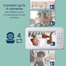 Buy Babysense,Babysense 5" HD Split-Screen Baby Monitor with 2 Cameras, Night Light, White Noise, Lullabies, 4x Zoom, Long Range, 4000mAh Battery - Gadcet UK | UK | London | Scotland | Wales| Near Me | Cheap | Pay In 3 | Security Monitors & Recorders