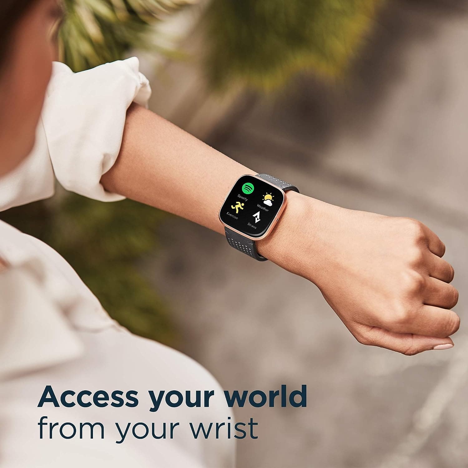 Buy Fitbit,Fitbit Versa 2 Special Edition Health and Fitness Smart Watch with Heart Rate, Music, Alexa Built-In, Sleep and Swim Tracking, Navy and Pink Woven/Copper Rose, One Size (S and L Bands Included) - Gadcet UK | UK | London | Scotland | Wales| Ireland | Near Me | Cheap | Pay In 3 | Watches