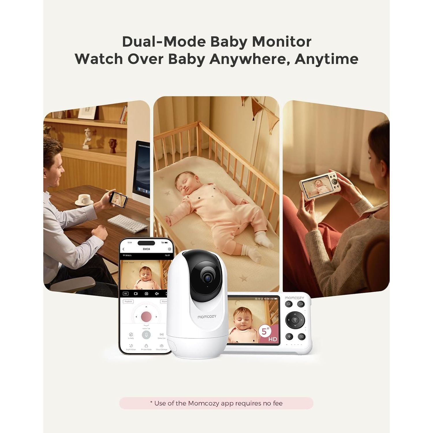 Buy Cashtro Ltd,Momcozy Smart WiFi Baby Monitor – 5" 1080P Screen, Camera & Audio, Motion - Gadcet UK | UK | London | Scotland | Wales| Near Me | Cheap | Pay In 3 | Video Baby Monitor