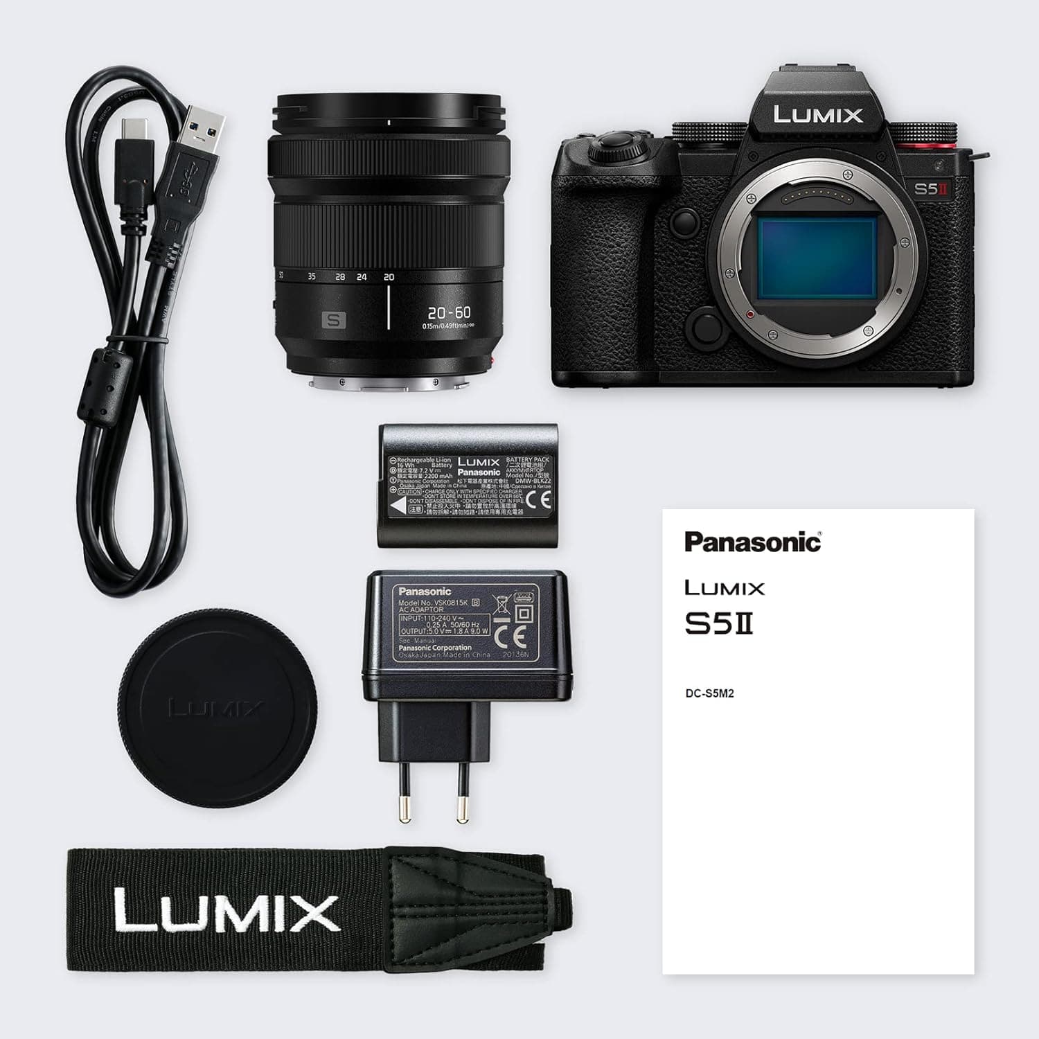 Buy Panasonic,Panasonic LUMIX DC-S5 II Full Frame Mirrorless Camera with 20-60mm F3.5-5.6 Lens, 4K 60P and 6k 30P, Flip Screen, Wi-Fi, Active IS, Black - Gadcet UK | UK | London | Scotland | Wales| Near Me | Cheap | Pay In 3 | Digital Cameras