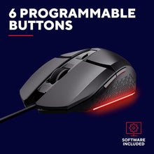 Buy Trust Gaming,Trust Gaming GXT 109 Felox Gaming Mouse with 6 Programmable Buttons, Advanced Software, Multicolour LED Lighting, 200-6400 DPI, 1.5m USB Cable, RGB Computer Mouse for PC, Laptop, Windows - Black - Gadcet UK | UK | London | Scotland | Wales| Near Me | Cheap | Pay In 3 | Mice & Trackballs