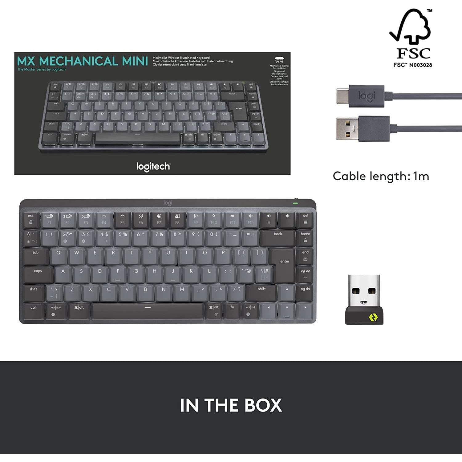 Buy Logitech,Logitech MX Mechanical Mini Wireless Illuminated Keyboard, Tactile Quiet Switches, Backlit, Bluetooth, USB-C, macOS, Windows, Linux, iOS, Android, Metal, QWERTY UK English Layout - Grey - Gadcet.com | UK | London | Scotland | Wales| Ireland | Near Me | Cheap | Pay In 3 | Keyboards