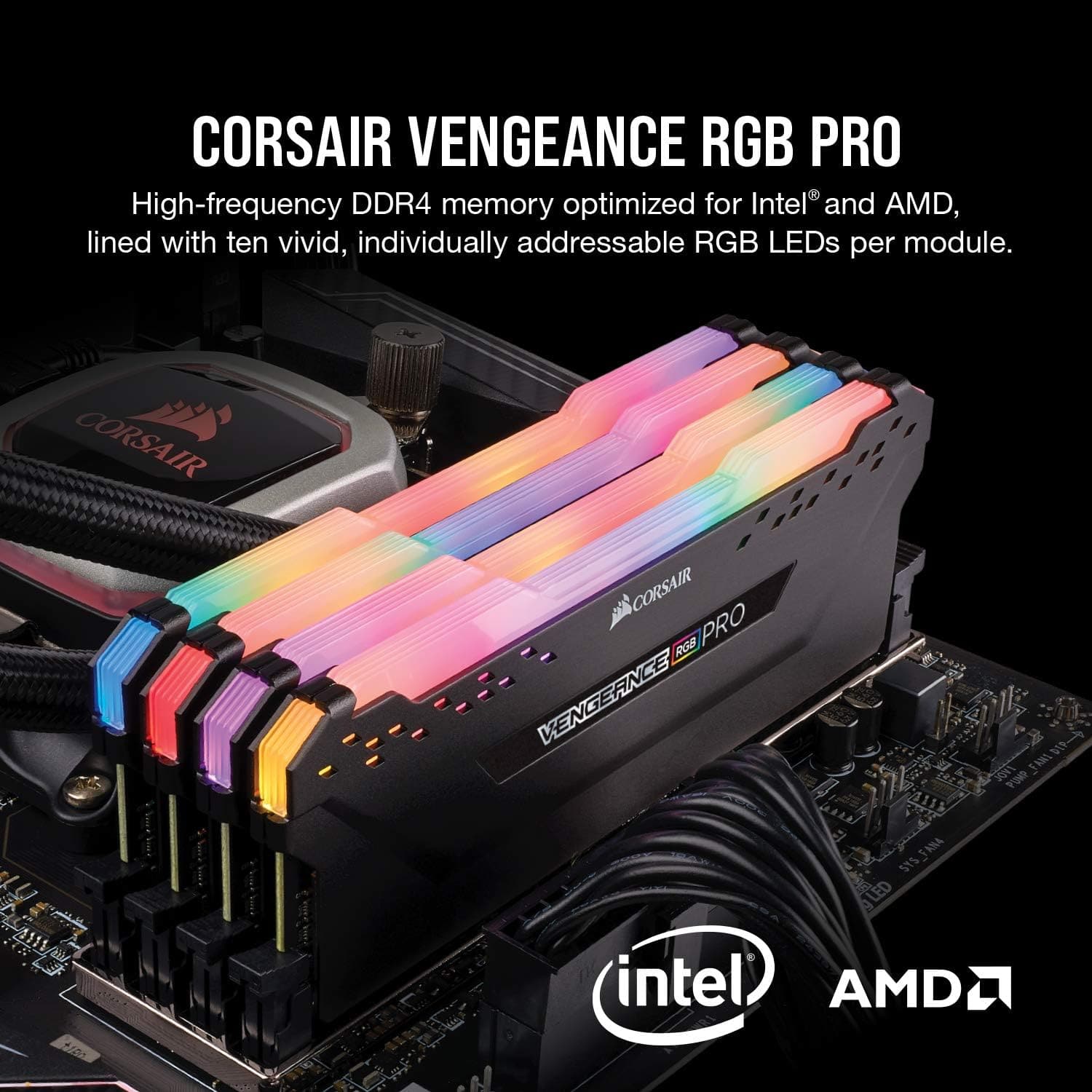 Buy Corsair,CORSAIR VENGEANCE RGB PRO 32GB (2x16GB) DDR4 3600 (PC4-28800) C18 Desktop Memory – Black - Gadcet UK | UK | London | Scotland | Wales| Ireland | Near Me | Cheap | Pay In 3 | RAM
