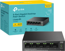 Buy TP-Link,TP-Link 5-Port Gigabit Desktop Switch with 4-Port PoE+, up to 10 Gbps switching capacity, 65 W PoE Budget up to 250 m Transmission, desktop or wall-mounting design, Plug and play, metal case(LS105GP) - Gadcet UK | UK | London | Scotland | Wales| Near Me | Cheap | Pay In 3 | Network Cards & Adapters