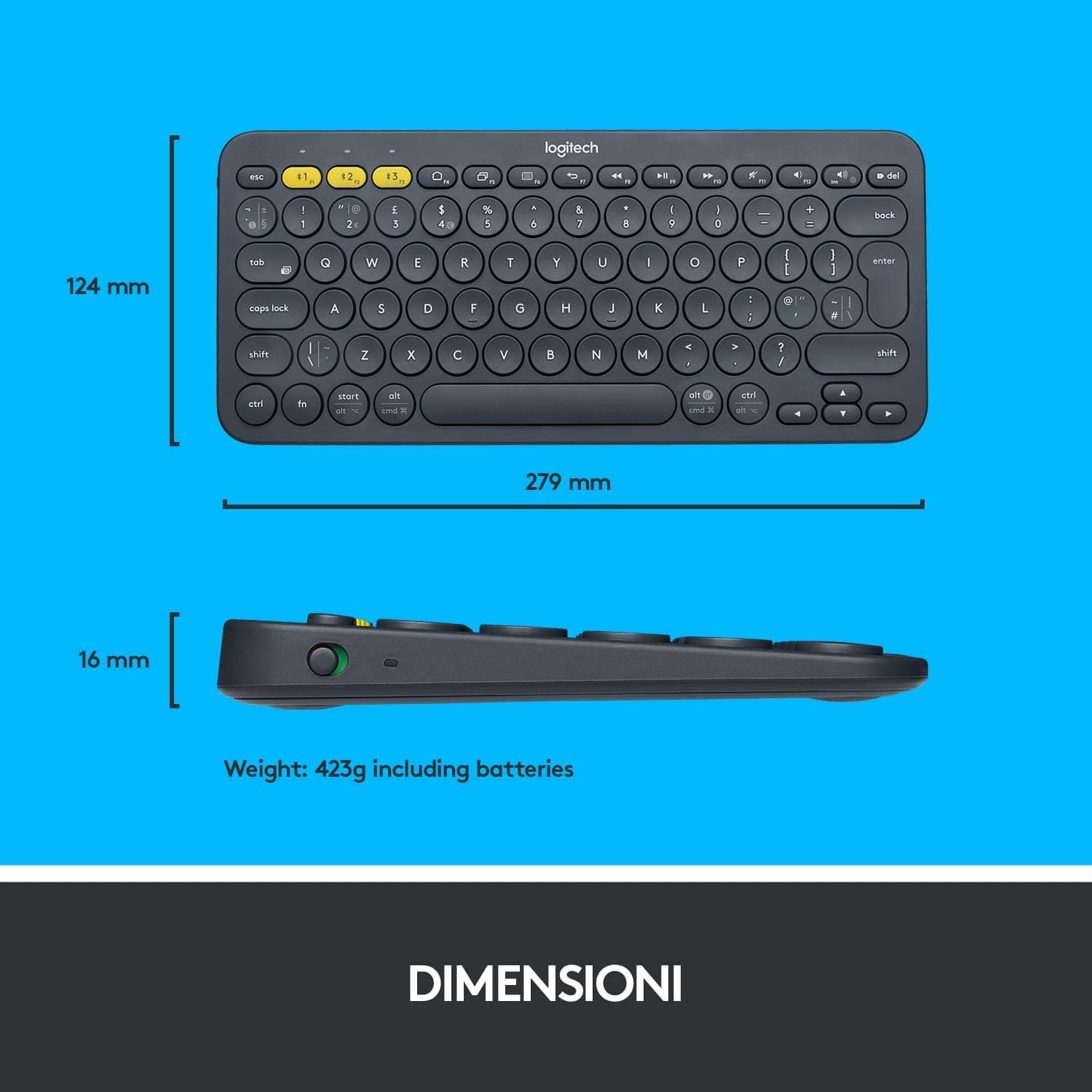 Buy Logitech,Logitech K380 Multi-Device Bluetooth Keyboard - Dark Grey - Gadcet UK | UK | London | Scotland | Wales| Ireland | Near Me | Cheap | Pay In 3 | Keyboards