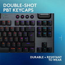 Logitech G915 TKL LIGHTSPEED Wireless Gaming Keyboard - Low-Profile, Double-Shot PBT Keycaps, RGB Backlighting, GL Brown Tactile Switches, QWERTY UK Layout - Black