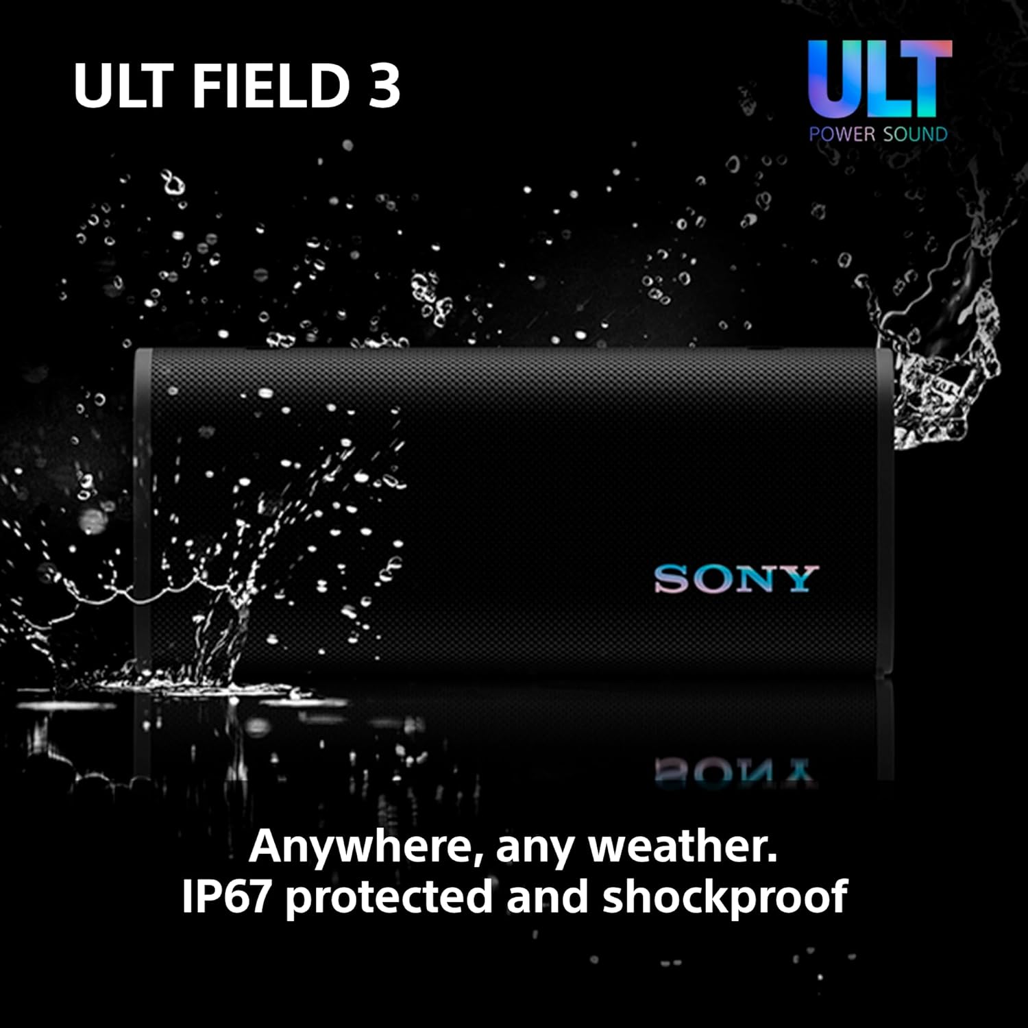 Buy Sony,Sony ULT Field 3 Portable Bluetooth Speaker – ULT Power Sound, 24H Battery, IP67 Waterproof, Black - Gadcet UK | UK | London | Scotland | Wales| Near Me | Cheap | Pay In 3 | Speakers