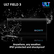 Sony ULT Field 3 Portable Bluetooth Speaker – ULT Power Sound, 24H Battery, IP67 Waterproof, Black