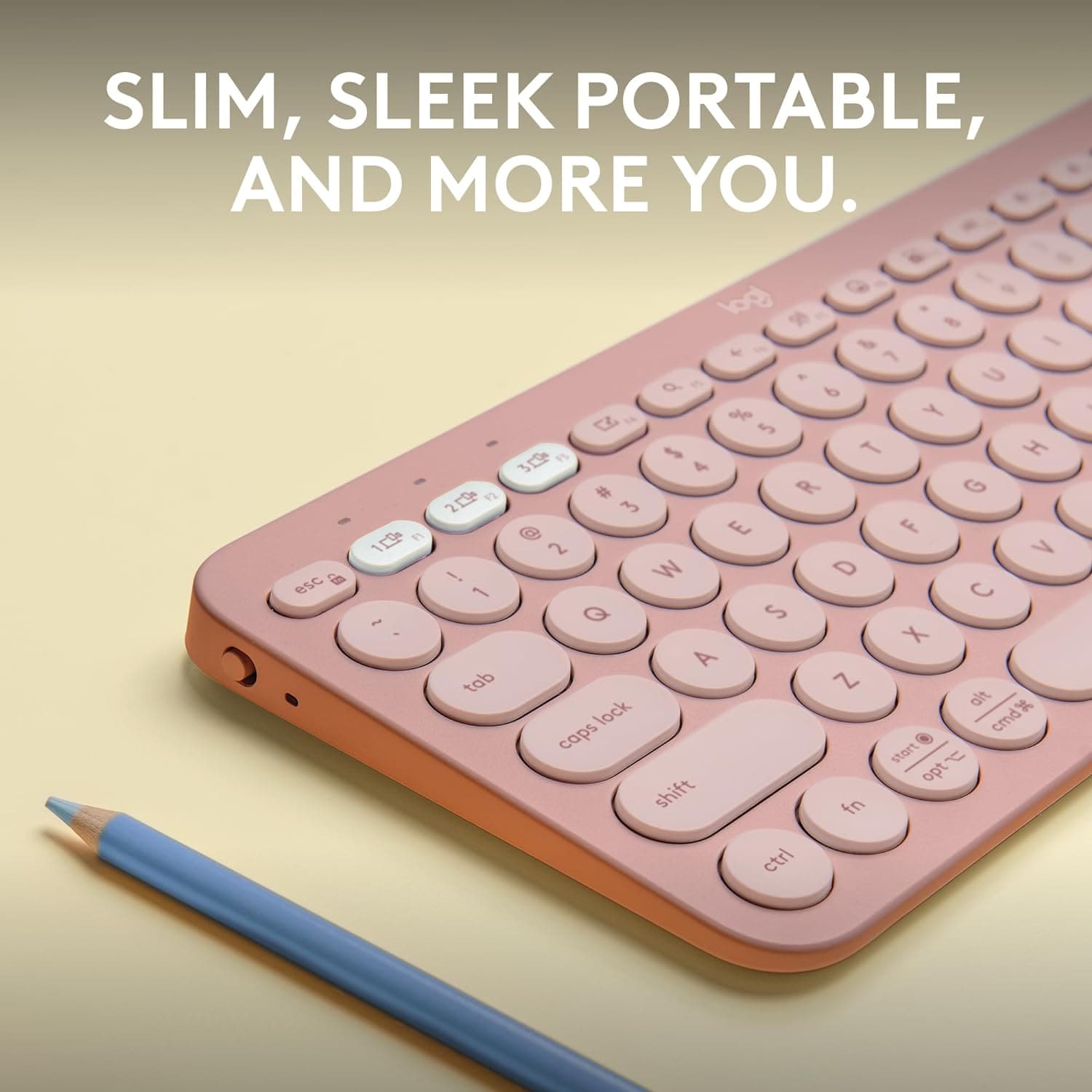 Buy Logitech,Logitech Pebble Keys 2 K380s, Multi-Device Bluetooth Wireless Keyboard with Customisable Shortcuts,Slim and Portable, Easy-Switch for Windows/macOS/iPadOS/Android/Chrome OS, QWERTY UK Layout, Rose - Gadcet UK | UK | London | Scotland | Wales| Ireland | Near Me | Cheap | Pay In 3 | Keyboards