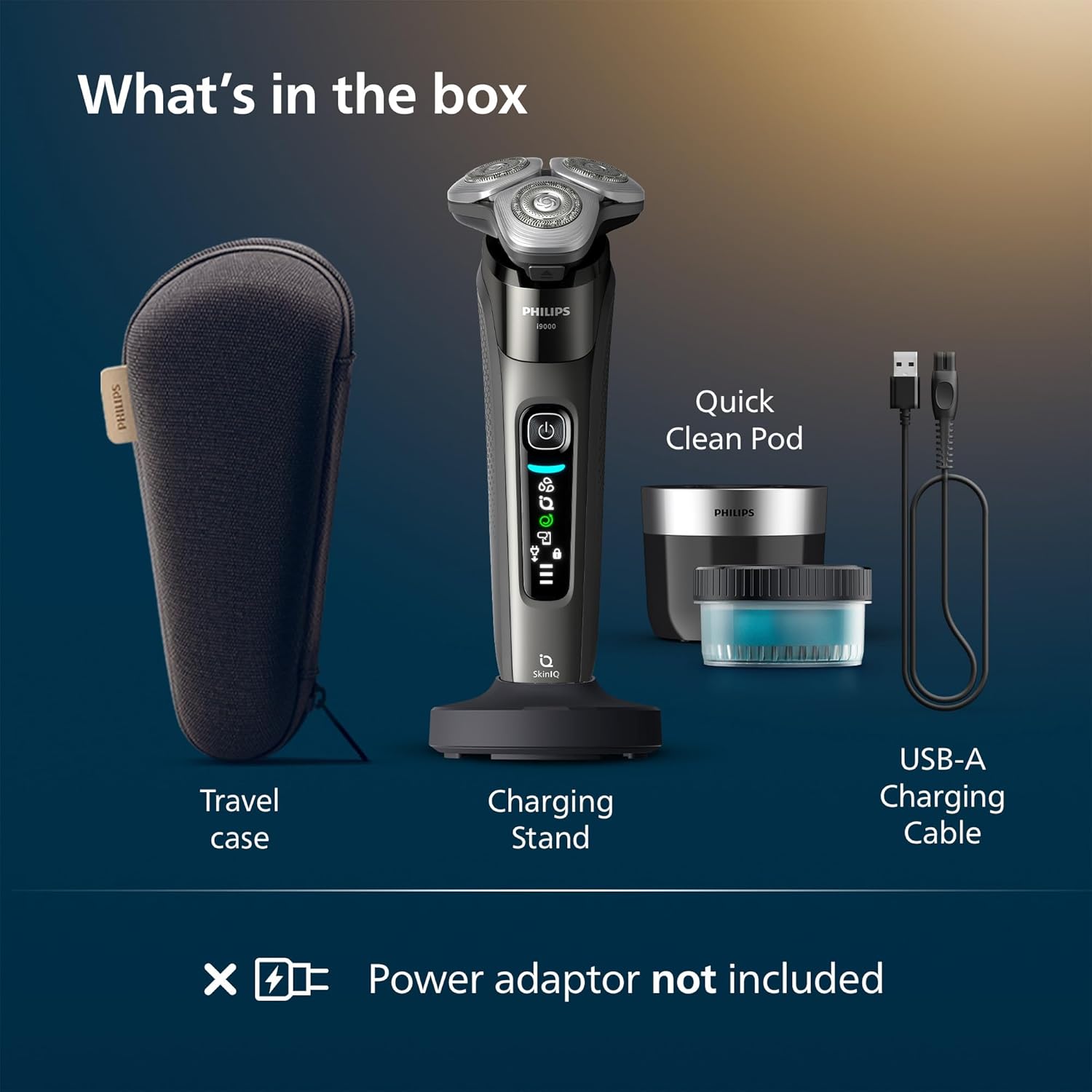 Buy Philips,Philips Shaver i9000 Wet & Dry – SkinIQ Technology, Triple Lift & Cut, 360° Rotating Dual Precision Blades, Dark Slate (Model X9002/30) - Gadcet UK | UK | London | Scotland | Wales| Near Me | Cheap | Pay In 3 | Shaver & Trimmer