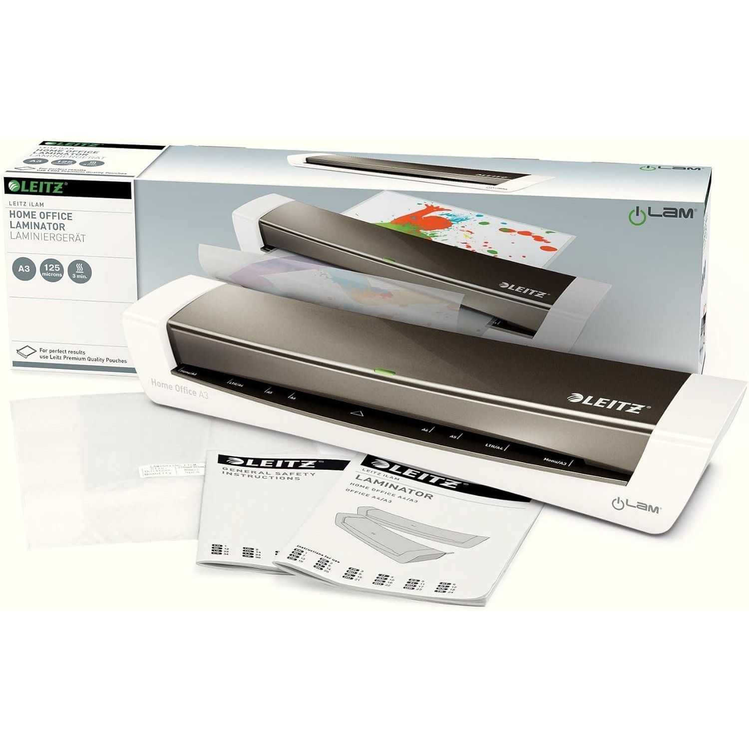 Buy Leitz,Leitz 74401089 iLam A3 Laminator, Ideal for Home Office - Metallic Dark Grey - Gadcet UK | UK | London | Scotland | Wales| Near Me | Cheap | Pay In 3 | Office Electronic
