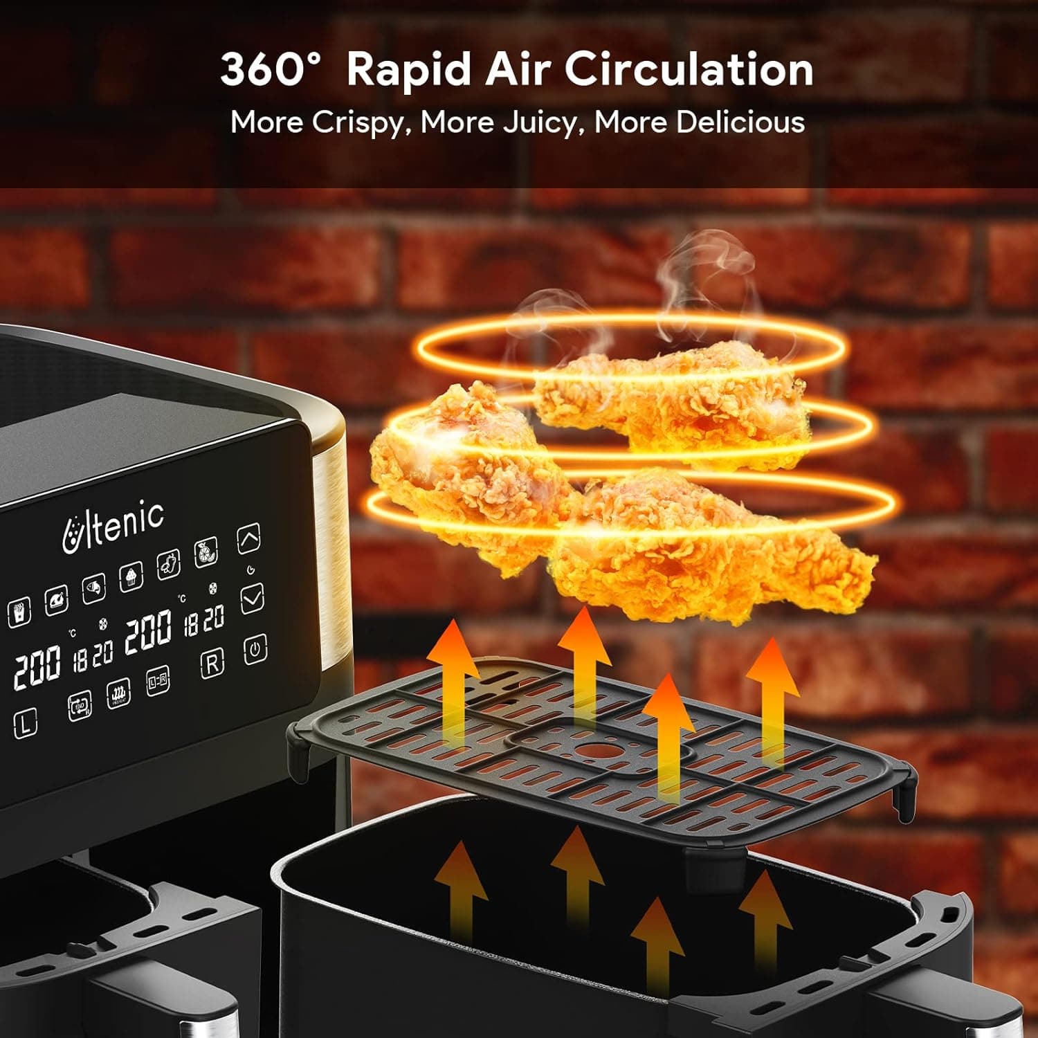 Buy ULTENIC,Ultenic K20 Dual Air Fryer, 6-in-1 Health Air Fryers with 2 Independent Frying Baskets, SYNC Cooking, XL 7.6L Family Sized, App with 100+ Recipes, Dishwasher-Safe - Gadcet UK | UK | London | Scotland | Wales| Near Me | Cheap | Pay In 3 | Kitchen & Home Appliances