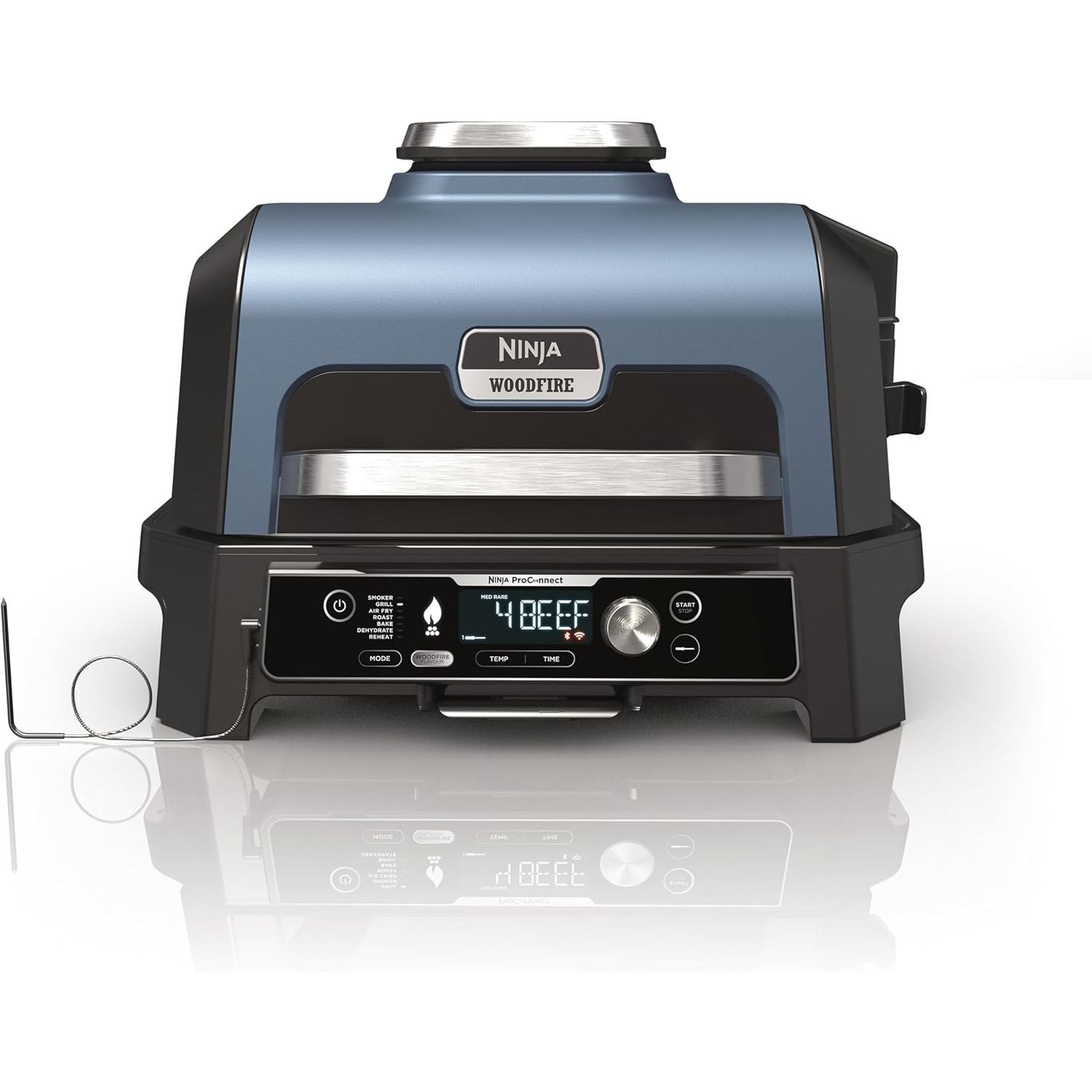 Buy Ninja,Ninja Woodfire Pro Connect XL Electric BBQ Grill and Smoker – App Control, Digital Probe, 7‑in‑1 Outdoor Grill & Air Fryer with Woodfire Pellets (Blue & Black, OG901UK) - Gadcet UK | UK | London | Scotland | Wales| Near Me | Cheap | Pay In 3 | Outdoor Grills