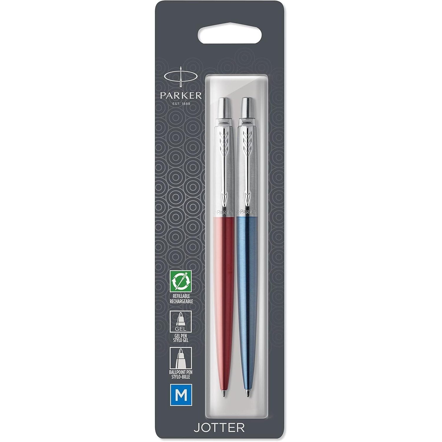 Buy Parker,Parker Jotter London Duo Discovery Pack: Kensington Red Ballpoint & Royal Blue Gel Pen - Gadcet UK | UK | London | Scotland | Wales| Near Me | Cheap | Pay In 3 | Pen & Pencil Sets
