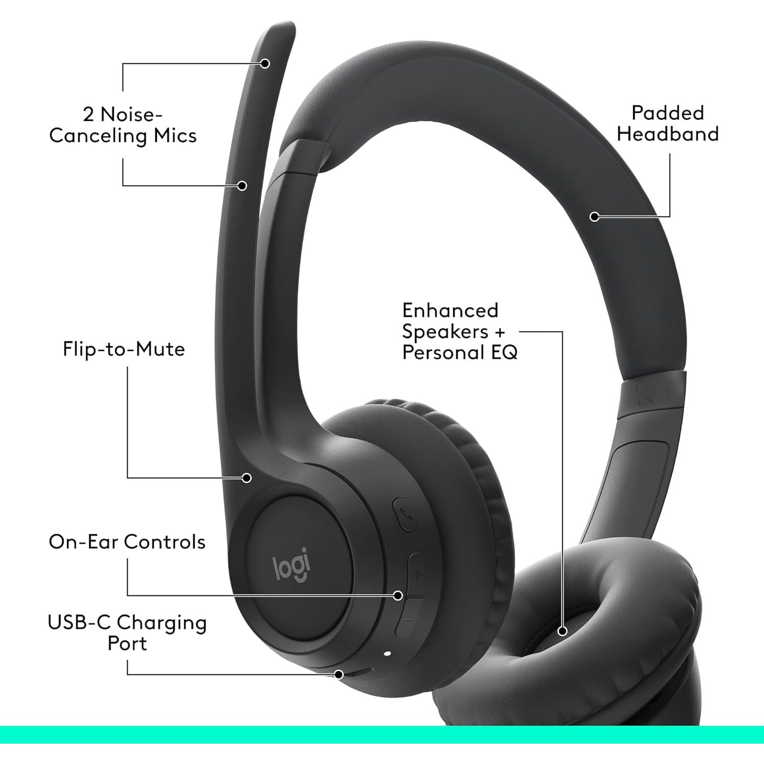 Buy Logitech,Logitech Zone 300 Wireless Bluetooth Headset – Black - Gadcet UK | UK | London | Scotland | Wales| Near Me | Cheap | Pay In 3 | Headphones & Headsets